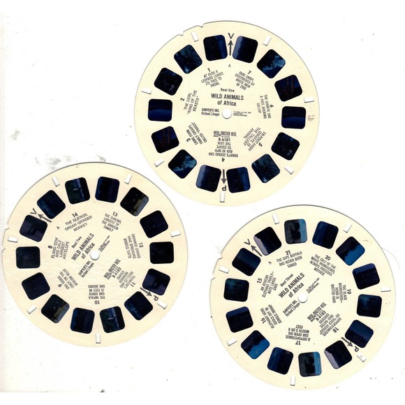 Lot of 3 Vintage Viewmaster Reels - Wild Animals of Africa - Picture 2 of 5